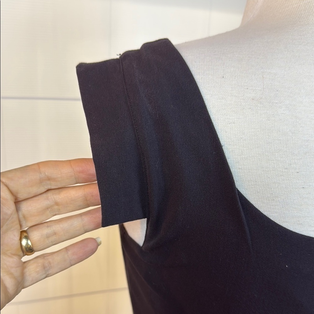 Emma & Michele Black Asymmetrical Sheath Dress, - Picture 4 of 4